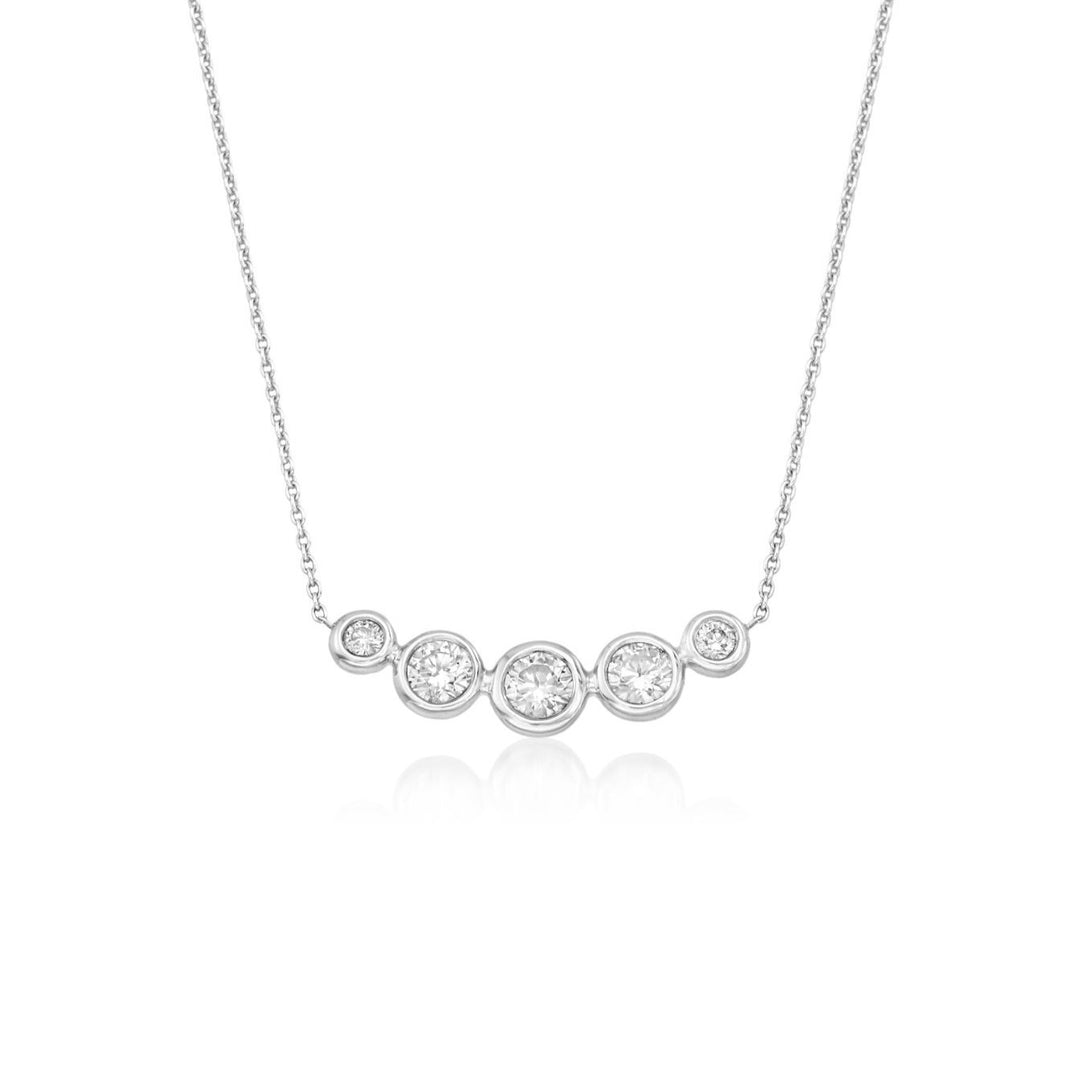 Five Diamond Bezel Necklace | Roberto Coin | Fink's Jewelers