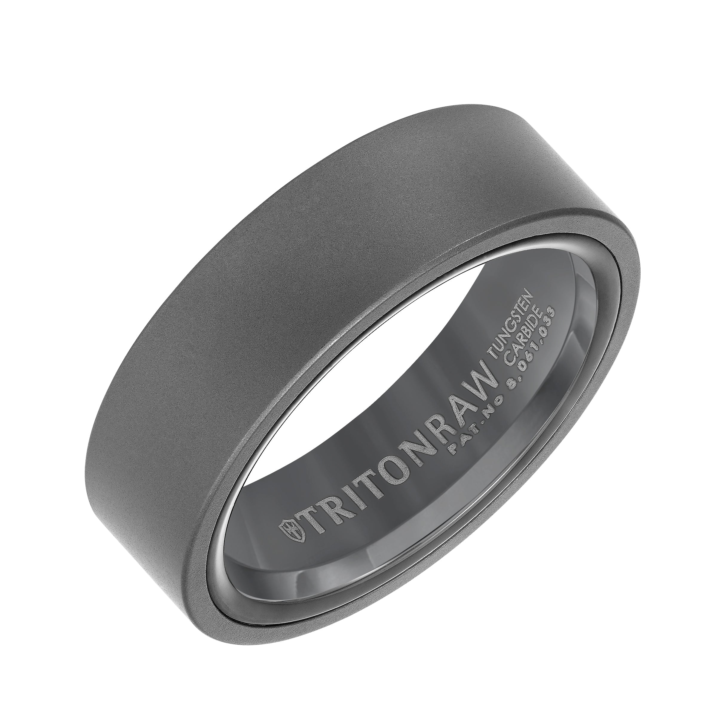 Raw Textured Wedding Band-7mm