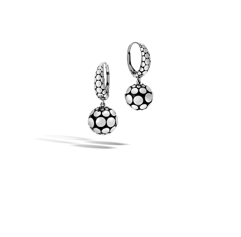 John Hardy Dot Sterling Silver Leverback Drop Earrings