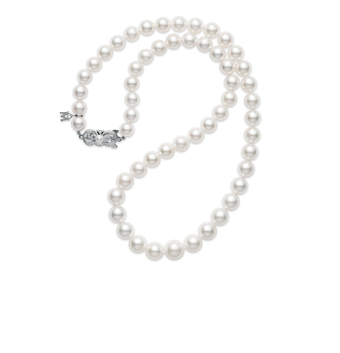 Graduated A1 9x7mm Akoya Pearl Necklace | Mikimoto | Fink's