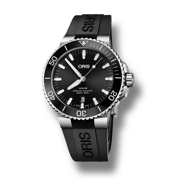 Aquis Date Automatic Black Dial Watch Oris Fink s