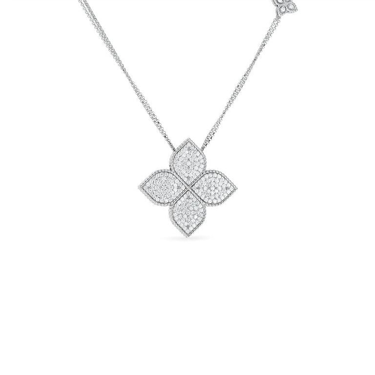 Roberto Coin Large Diamond Flower Pendant | Fink's Jewelers