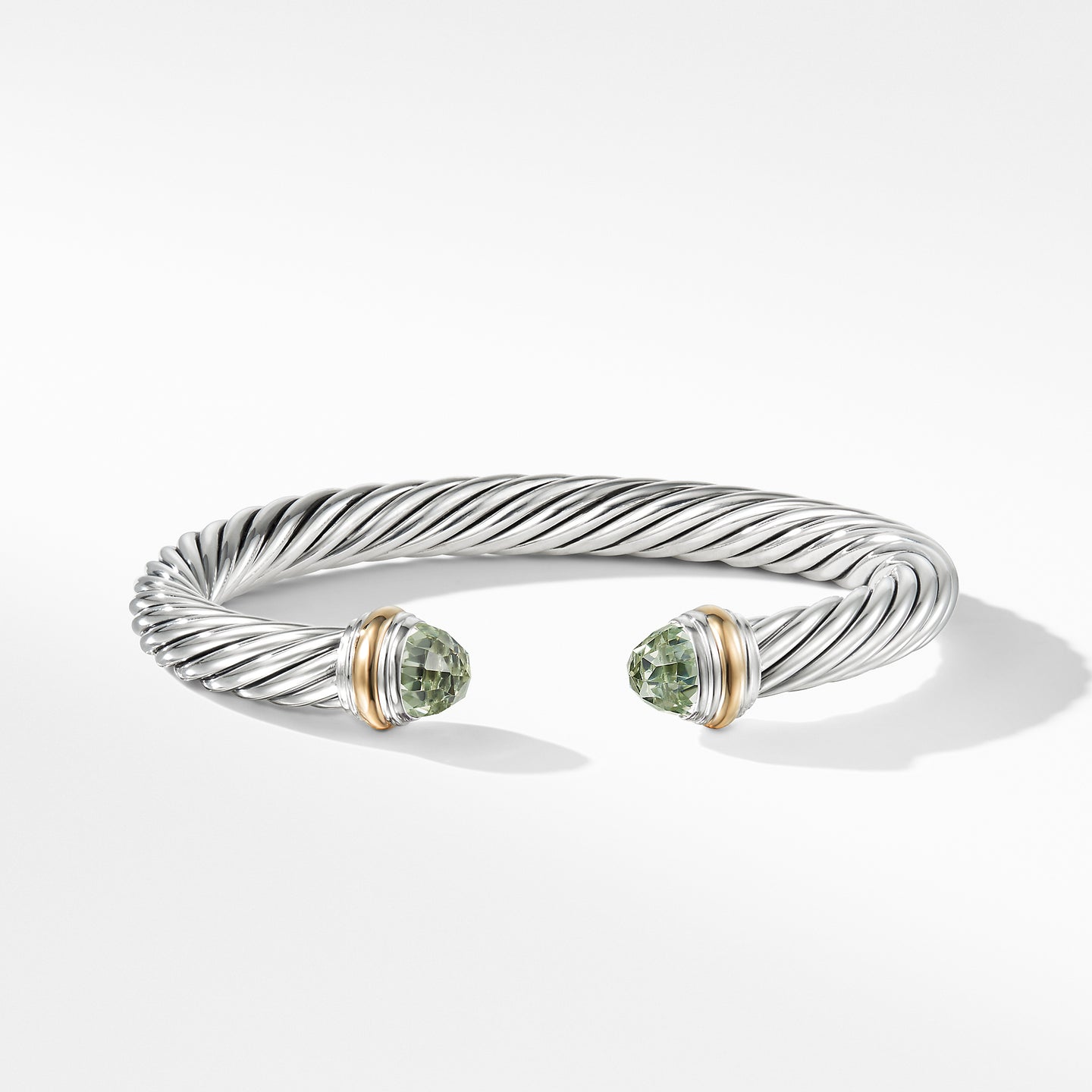 David Yurman Cable Bracelet with Prasiolite and 14K Yellow Gold