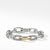 David Yurman Sterling Silver DY Madison® Medium Bracelet with 18K Yellow Gold