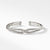 Sterling Silver David Yurman Cable Loop Cuff Bracelet with Diamonds