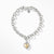 David Yurman Cable Cookie Classic Bracelet with Yellow Gold Heart Charm