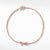 DY x BCRF Cable Collectibles® Ribbon Bracelet in 18K Rose Gold with Pavé Pink Sapphires