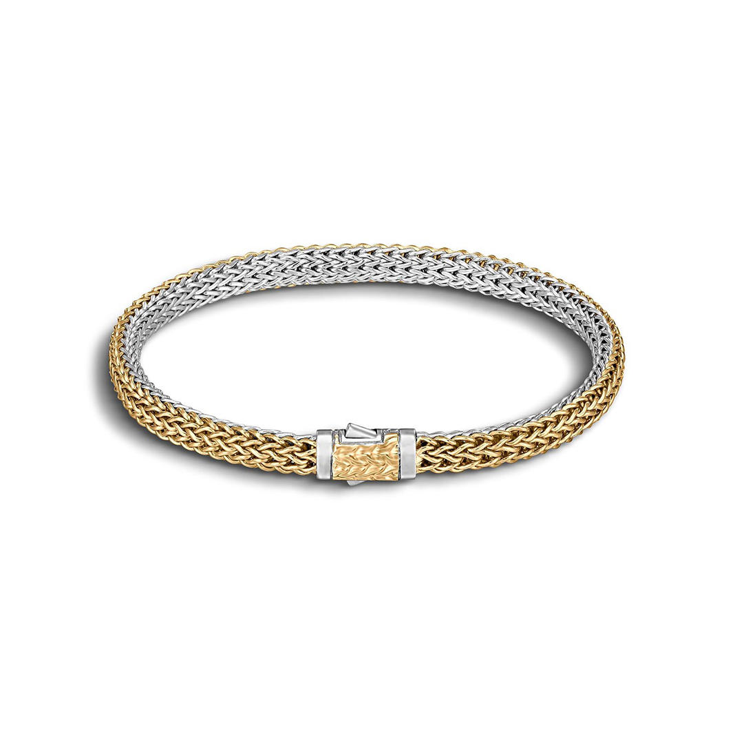 John Hardy Classic Chain Gold & Silver Extra-Small Reversible Bracelet