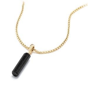 Barrels Charm in Black Onyx with 18K Gold