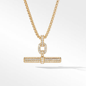 Lexington Pendant in 18K Yellow Gold with Full Pavé Diamonds