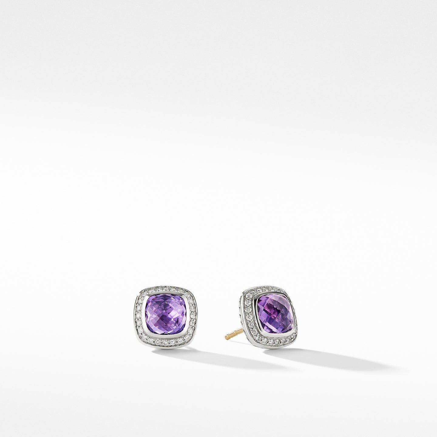 Earrings with Amethyst and Diamonds