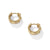 Modern Renaissance Huggie Earrings in 18K Yellow Gold with Full Pavé Diamonds