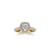 The Studio Collection Cushion Cut Diamond Halo Pavé Shank Engagement Ring