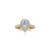 The Studio Collection Pear Shape Diamond Halo Pavé Shank Engagement Ring