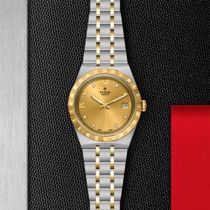 TUDOR Royal Watch with Champagne-color Dial and Diamonds - M28503-0005 at Fink's Jewelers