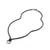 Charm Necklace with Black Wax Cord, 24&quot; Length