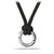 Charm Necklace with Black Wax Cord, 24&quot; Length