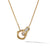 David Yurman Modern Renaissance Double Pendant Necklace in 18K Yellow Gold with Full Pavé Diamonds