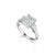 Fink&#39;s Exclusive Platinum Radiant Cut Diamond Engagement Ring with Trapezoid Side Diamonds