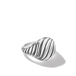 Sculpted Cable Pinky Ring in Sterling Silver, Size 5