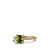 Ring with Peridot and Diamonds in 18K Gold, Size 7