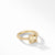 Châtelaine® Pavé Bezel Ring in 18K Yellow Gold with Champagne Citrine, Size 6