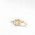 Châtelaine® Pavé Bezel Ring in 18K Yellow Gold with Champagne Citrine, Size 6