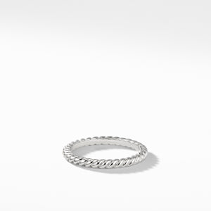 Cable 2mm Band Ring in Platinum, Size 7