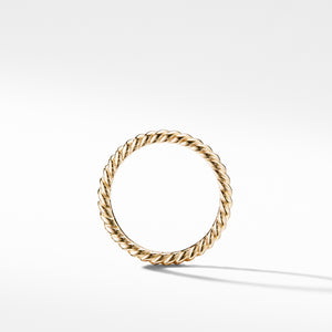 Cable 2.45mm Band Ring in 18K Yellow Gold, Size 6