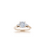 The Studio Collection Cushion Cut Center Diamond with Side Diamond Accents Engagement Ring