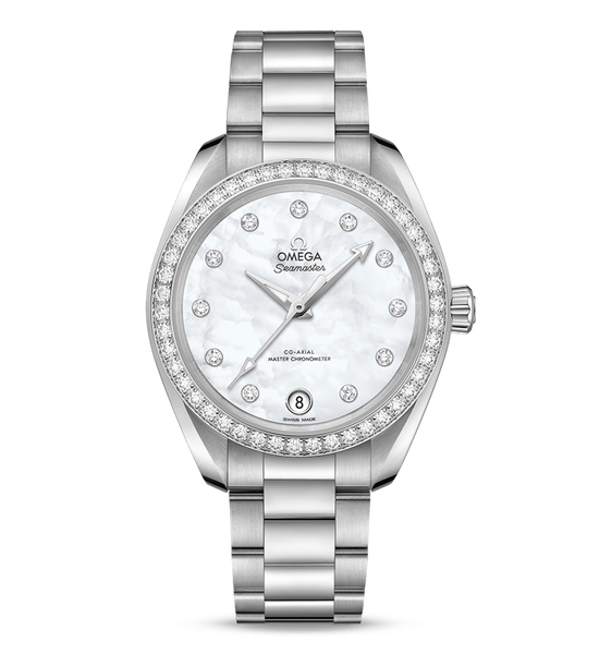 Seamaster Aqua Terra White Dial Omega Women s Watch Fink s