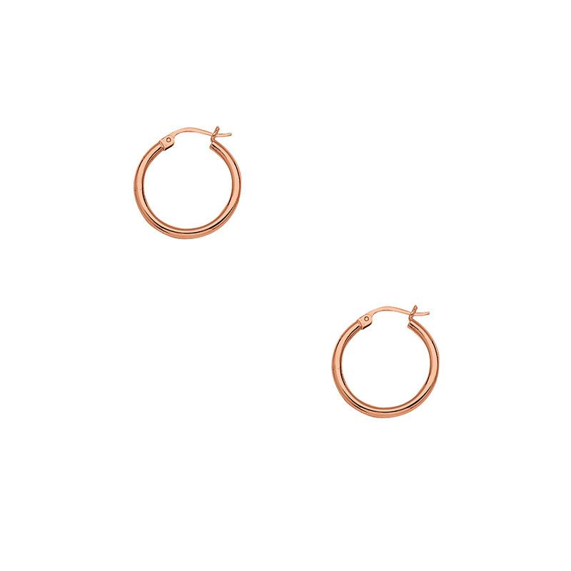 Hoop Earrings 14K Rose Gold 20mm