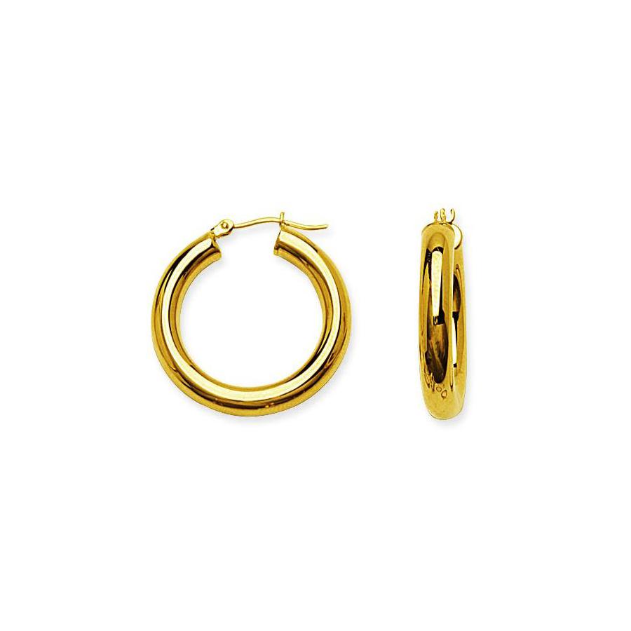 Sabel Everyday Collection Gold 25mm Polished Hoop Earrings in 14K White Gold