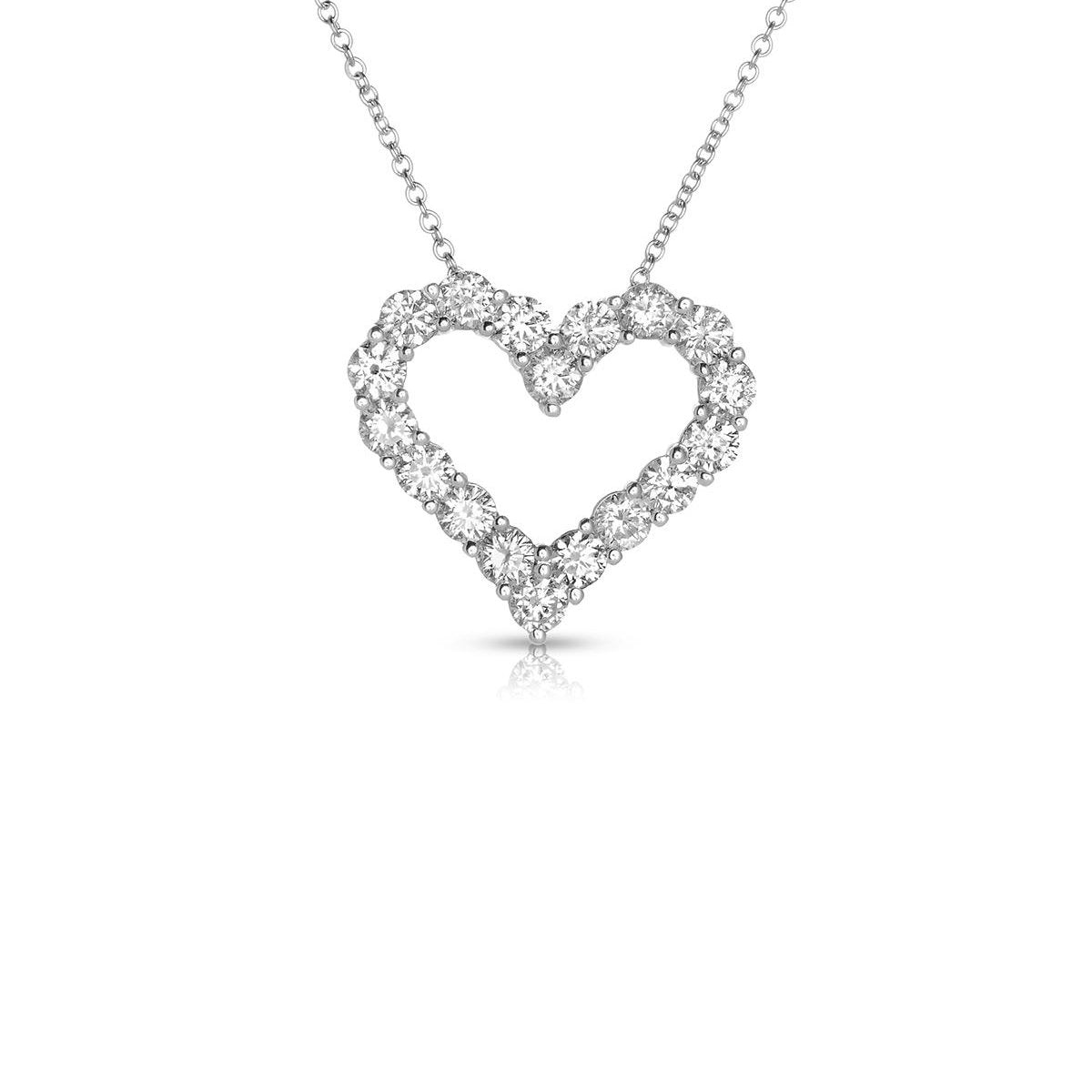 Diamond Heart White Gold Pendant | Anniversary Gift | Fink's