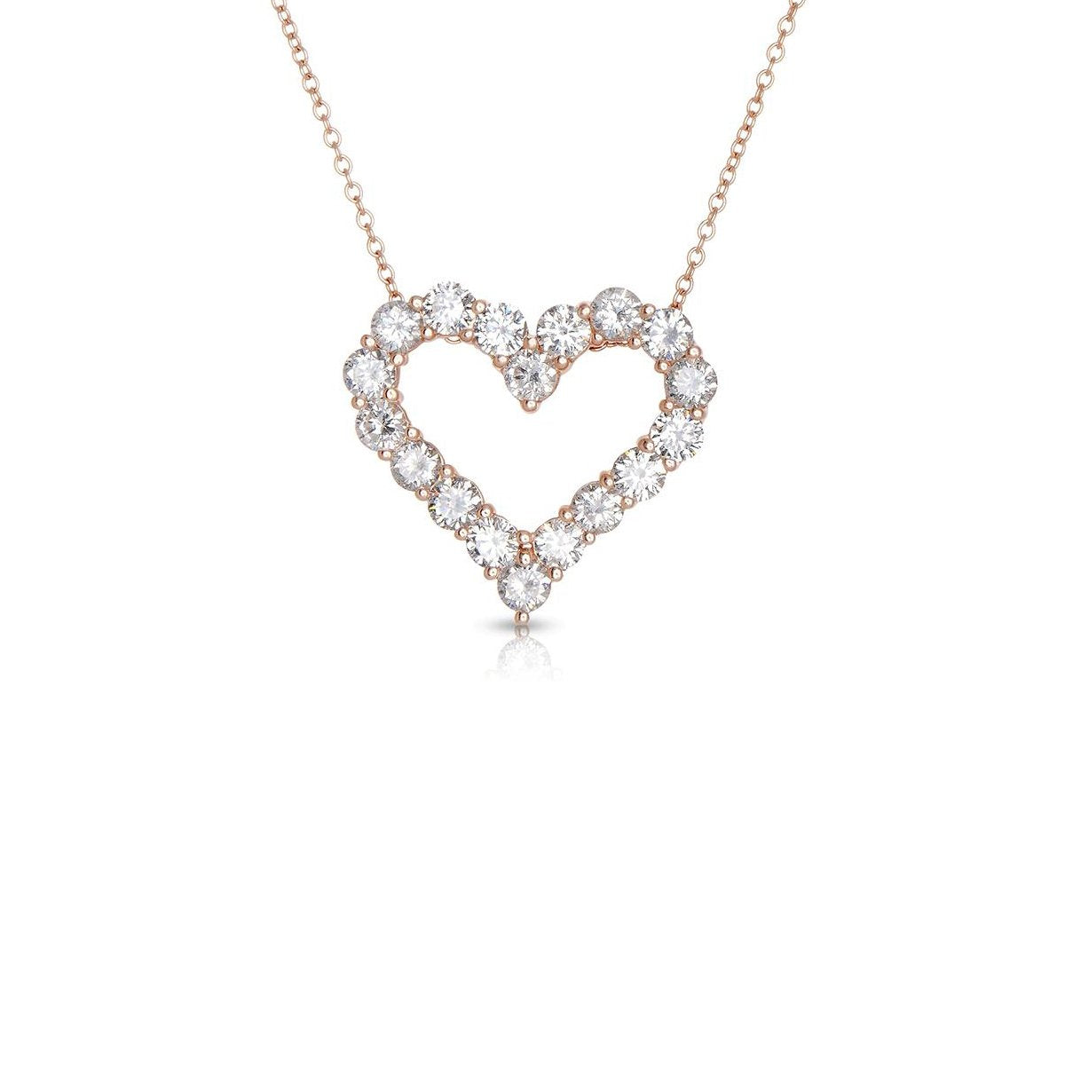 Sabel Collection 14K Rose Gold and Diamond Heart Pendant